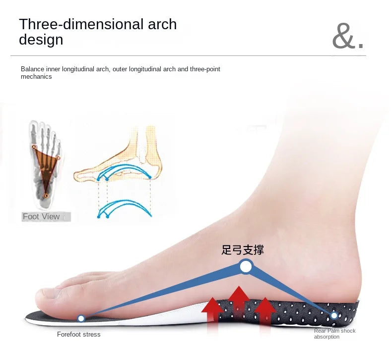 Men's and Women's Sports Shoes, Basketball Insoles, Sweat Absorbing, Breathable, Comfortable and Shock-absorbing Silicone Pads