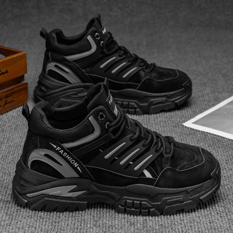 Men's Outdoor Sports Casual Shoes Anti-slip Heightening Dad Sneakers Trendy Hiking Shoes Comfortable Men Zapatillas Hombre