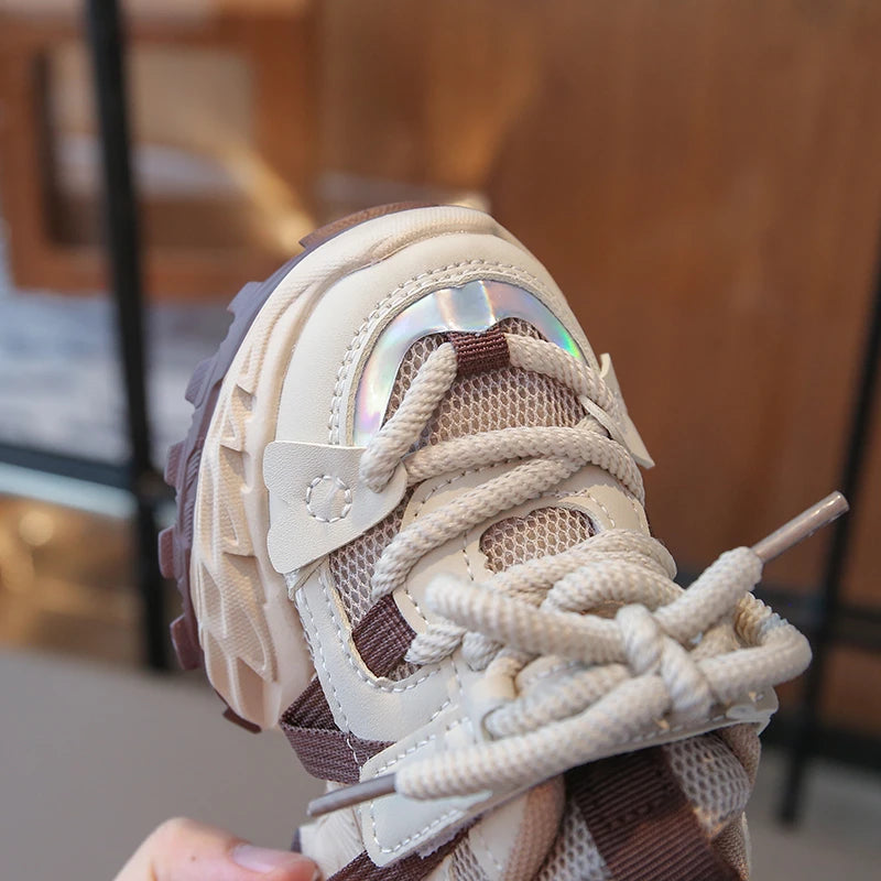 Children's Sports Shoes School New Girls Boys Causal Running Sneakers Non-slip Breathable Kids Fashion Basketball Shoes Platform