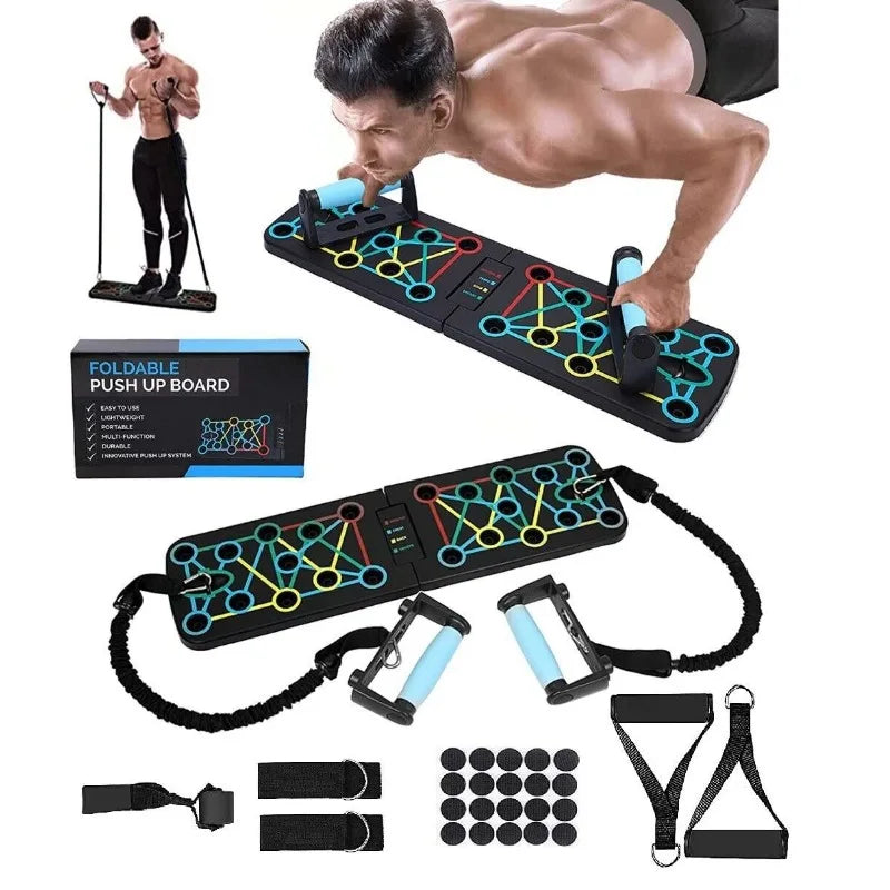 Foldable Push Up Board for Home Gym Workout Equipment Multi Functional Training Board for Abs Chest Muscles Men Women