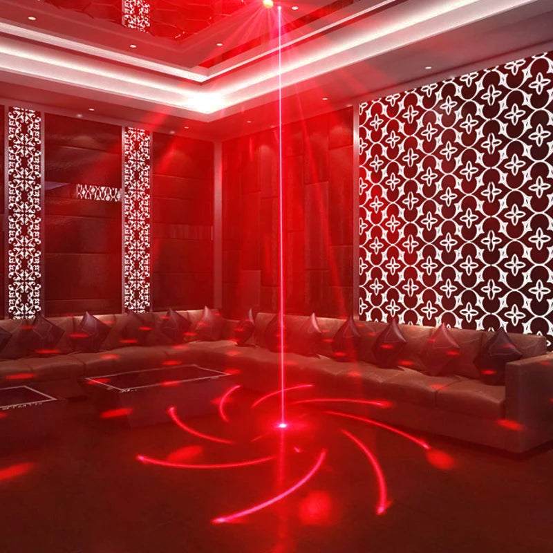 DJ Disco Laser Projection Strobe Light RGB LED Party Lights with DMX Voice Remote Control Bar Holiday Live Show Decor Lighting