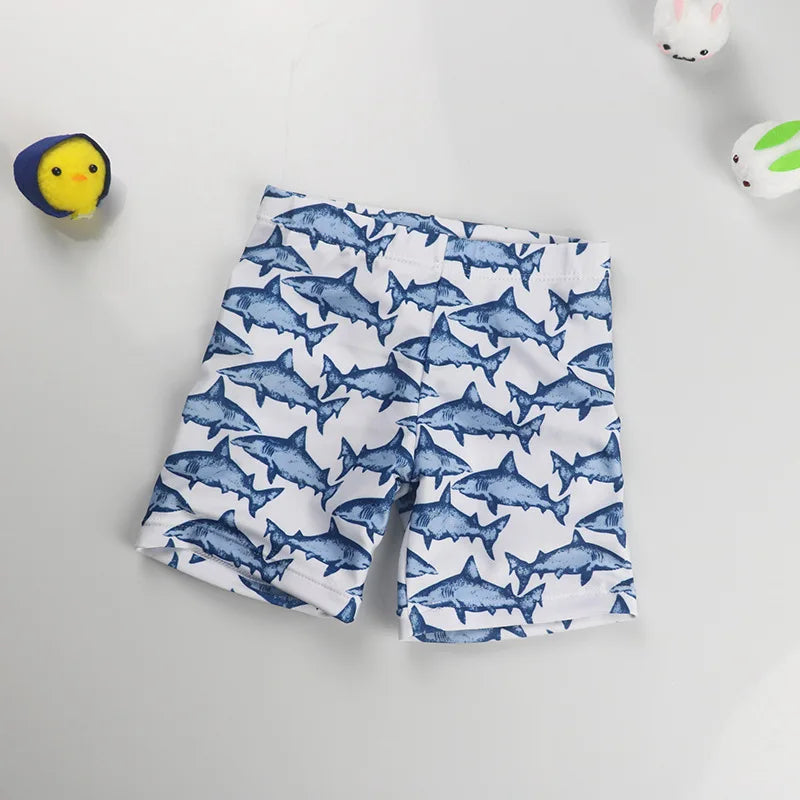 2023 Summer Children Beach Shorts Boys Cartoon Pattern Swimsuit Board Shorts 1-9Years Kids Bathing Suit Swimwear Swimming Trunks