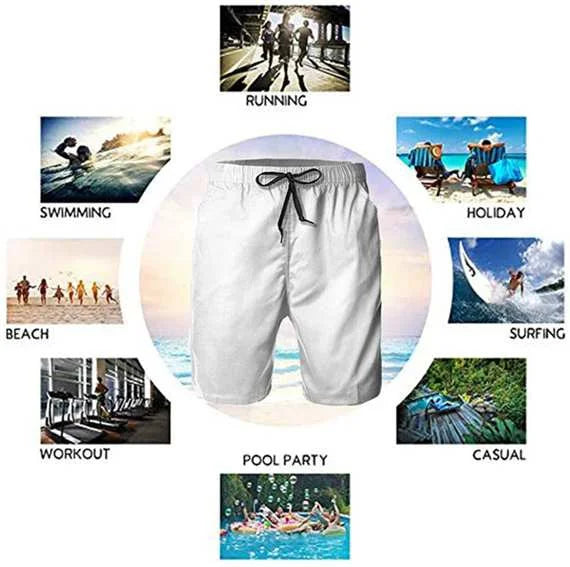 Men Summer Casual Beach Shorts Capybaras For Men Quick Dry Mens Drawstring Waist Surf Swimming Shorts