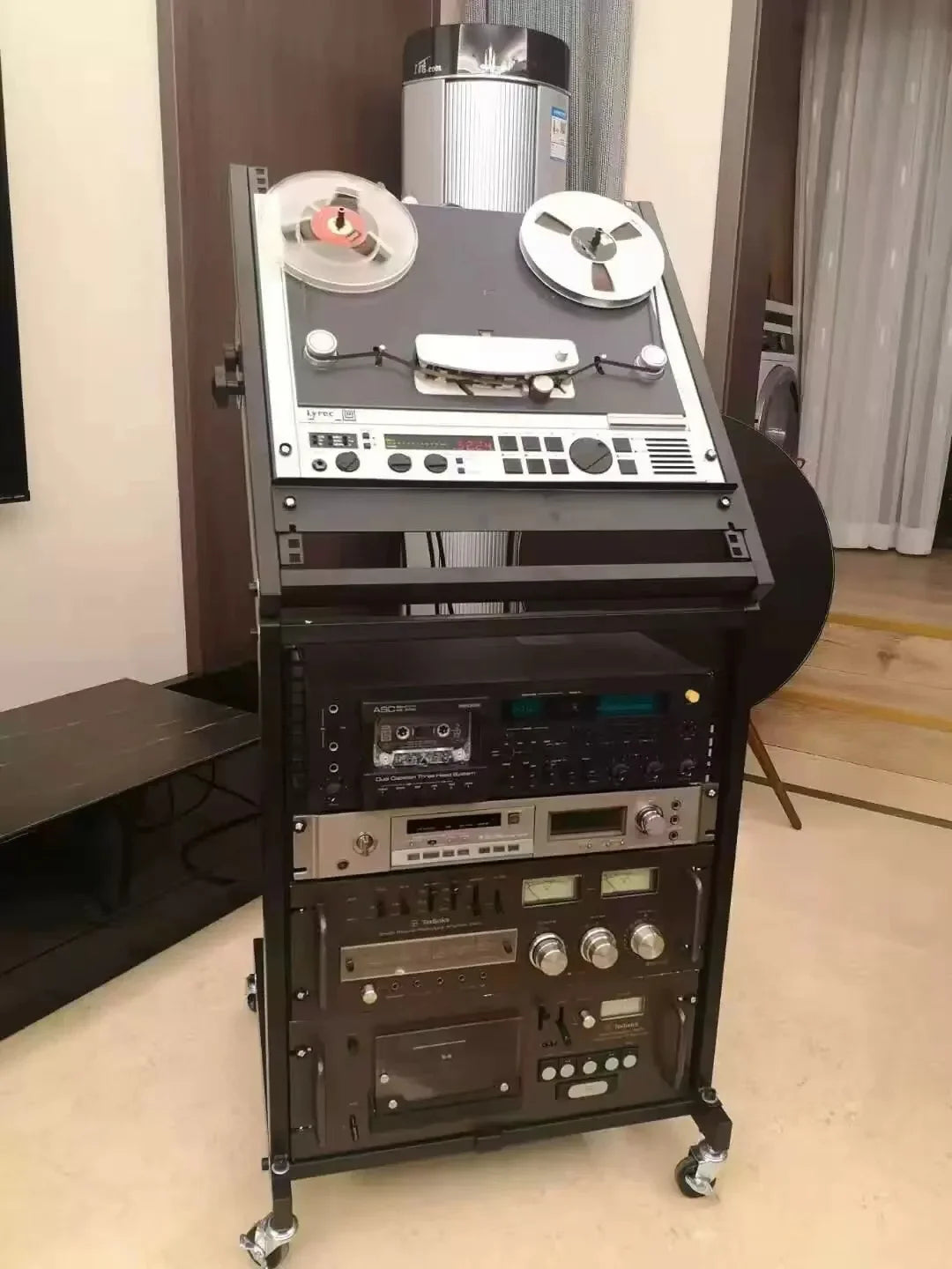 Professional DJ Equipment Mixer Stand Amplifier Stand Rack Roller mobile audio device