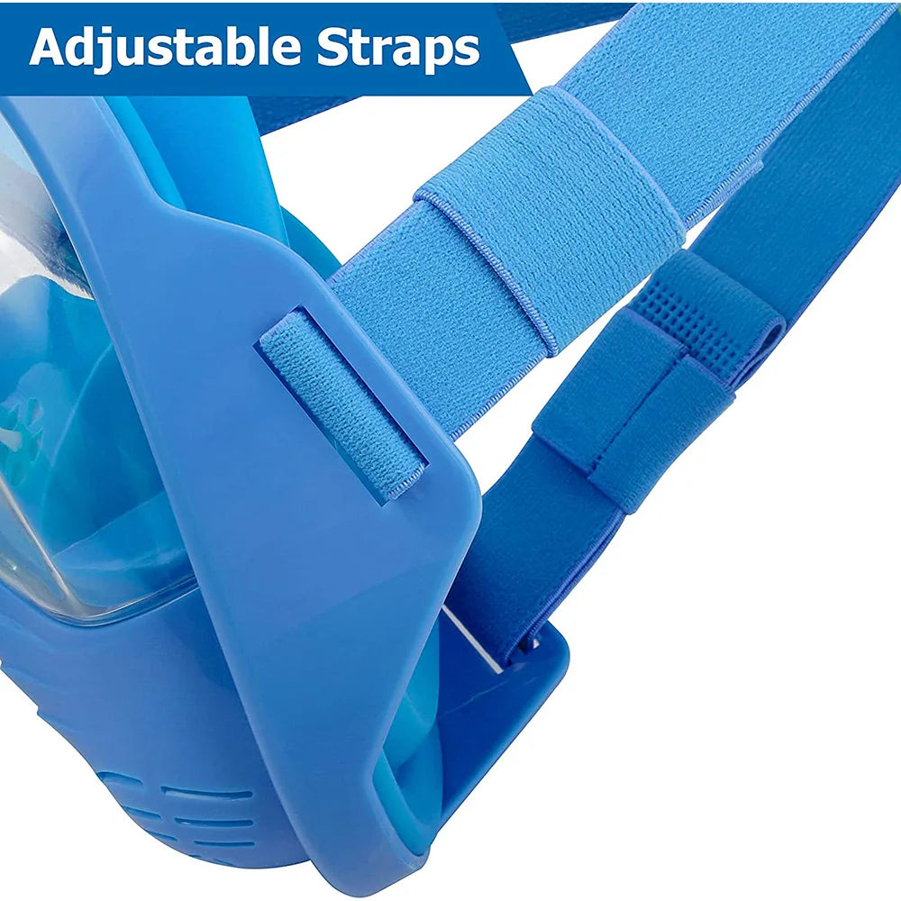 Full Face Snorkel Mask with Detachable Camera Mount,Snorkeling Swimming Diving Mask Wide View Anti-Fog Anti-Leak for Adult Youth