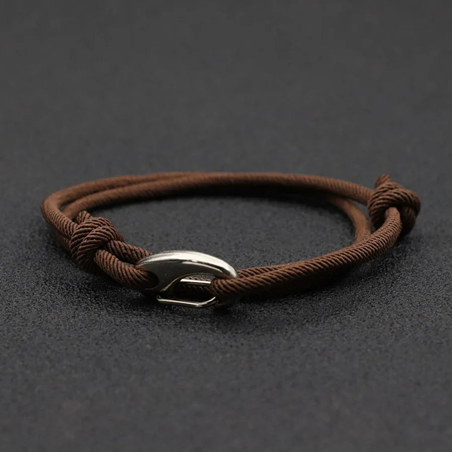 New Simple Style Double Layered Marine String Bracelet For Men Women Sliding Adjustable 3mm Thin Rope Nautical Braclet Pulseria