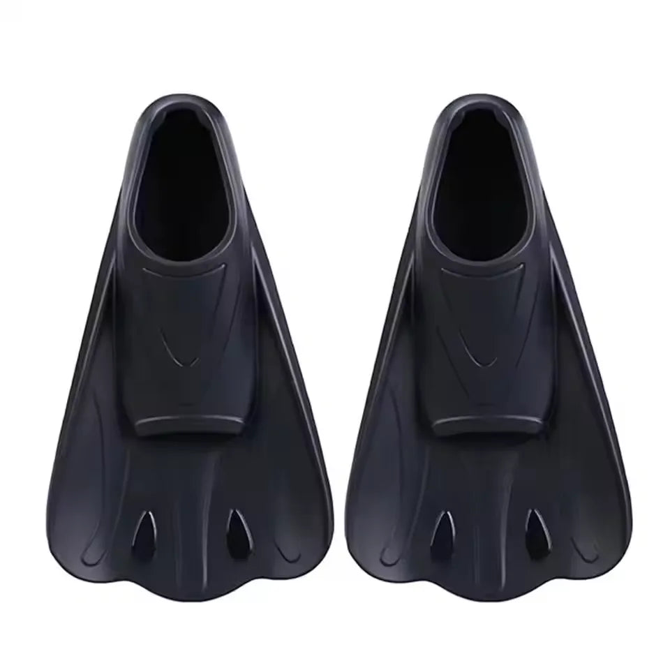 1 Pair Swim Fins Comfortable Non-slip Professional Auxiliary Training Silicone Short Swimming Training Flippers Water Sports