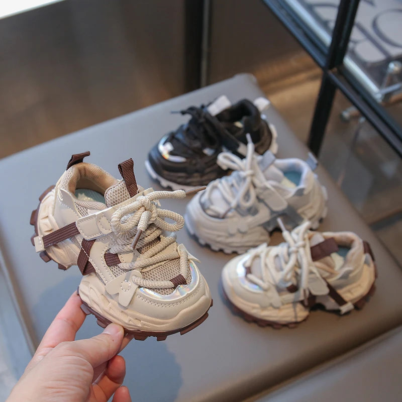 Children's Sports Shoes School New Girls Boys Causal Running Sneakers Non-slip Breathable Kids Fashion Basketball Shoes Platform