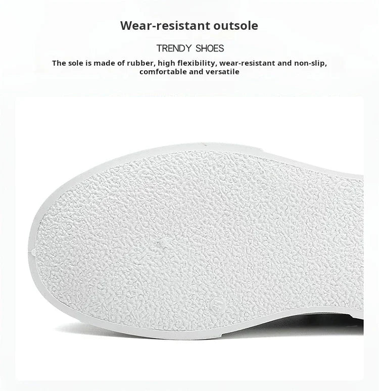 Men's Sneakers Casual Sports Shoes for Men Lightweight PU Leather Breathable Shoe Flat White Shoes Zapatillas Hombre