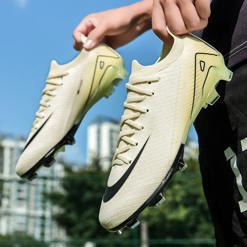 New Men Football Boots Adult Training Sport Soccer Shoes Cleats Boys Outdoor Long Spikes Non Slip Breathable Match Comfortable