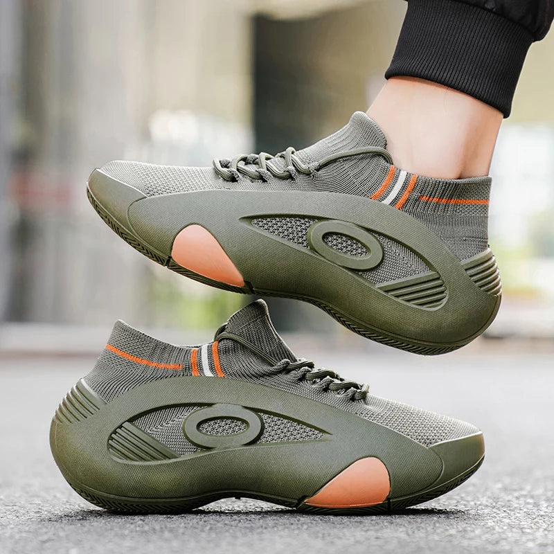 2025 New Men's Basketball Shoes Are Wear-resistant, Anti-slip, Casual Sports Shoes, Lightweight and Breathable Mesh Shoes