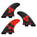 AQUBONA Fiberglass Honeycomb Surfboard Fin Thruster Surf Fin or Quad Set Single Tab or Dual Tab S/M/L Size With Key and Screws