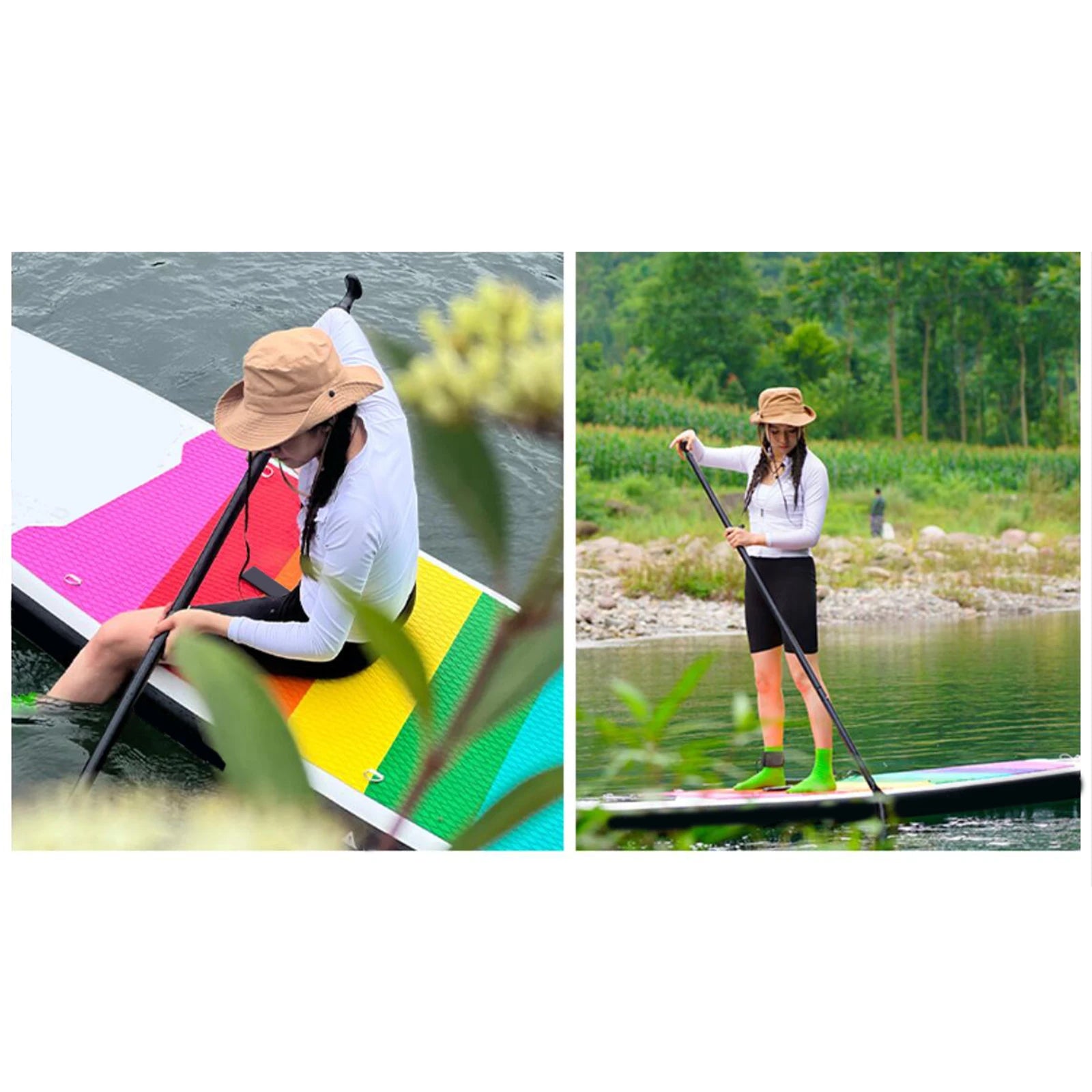 6/7/8/9/10ft Surfboard Leash Surfing Leash Paddleboard Ankle Strap Cuff Cord Elastic Cord Secure Tether Rope for Water Sports