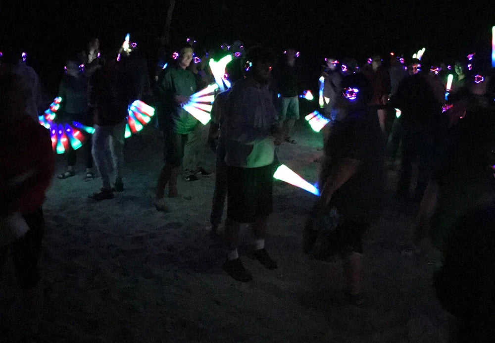 Professional Led Flashing Light Silent Disco Wireless Headphones- RF Wireless Headset for Quiet Party DJ Clubbing Party