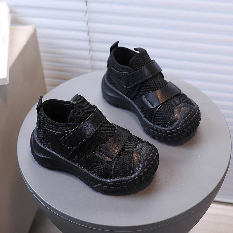 Kids Casual Shoes Soild Color Versatile Boys Girls Tennis Shoes Breathable 2025 Autumn New Children Running Shoes Soft Comfort