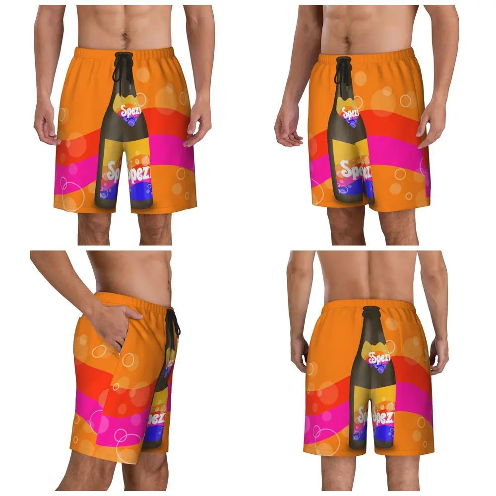 Male Board Shorts Paulaner Spezi Casual Beach Trunks Germany Soda Drink Sports Fitness High Quality Plus Size Beach Short Pants