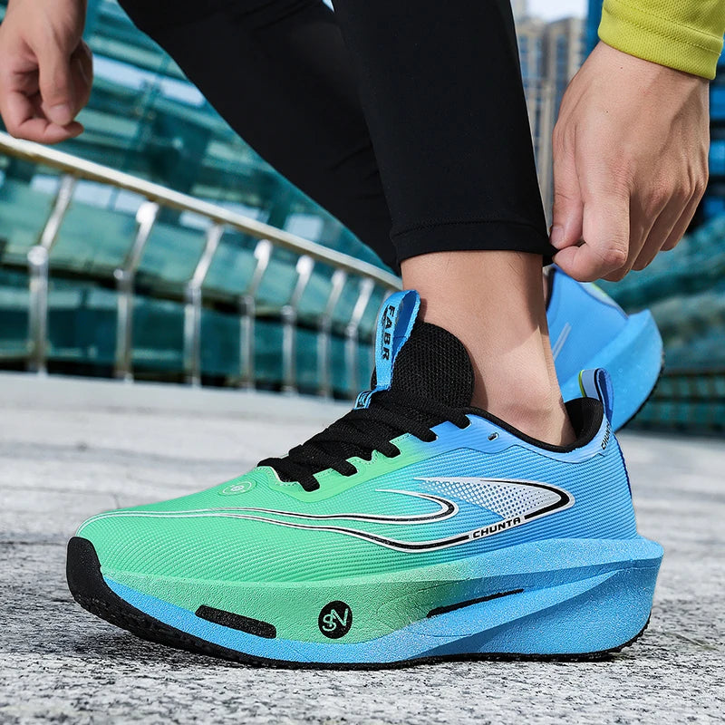  Running Shoes Men Carbon Plate Speciality Marathon Sports Breathable Lightweight Women's Comfortable Chunta Leisure Sneakers