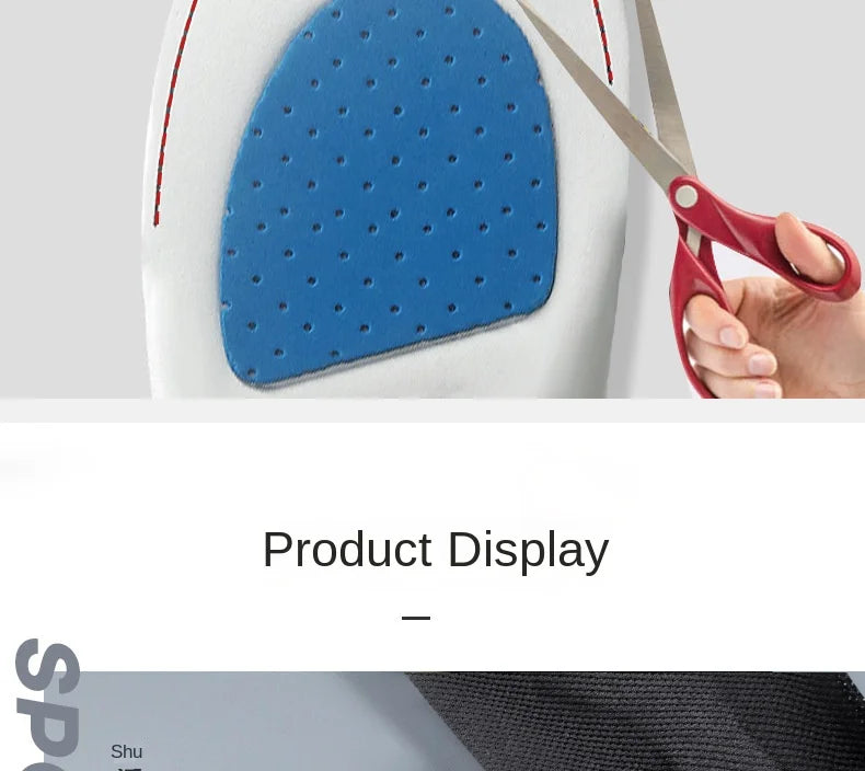 Men's and Women's Sports Shoes, Basketball Insoles, Sweat Absorbing, Breathable, Comfortable and Shock-absorbing Silicone Pads