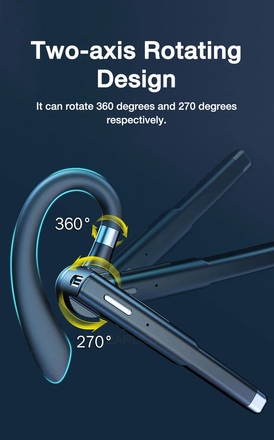 EARDECO Business Bluetooth Earphones Headset Hearing Aids Wireless Headphones with Microphone Auriculares Handsfree Earphone