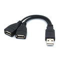 USB 2.0 Splitter Y Cable 1 Male to 2 Female Extension Cord Power Adapter Converter for PC Car Data Transmission Charging Cable