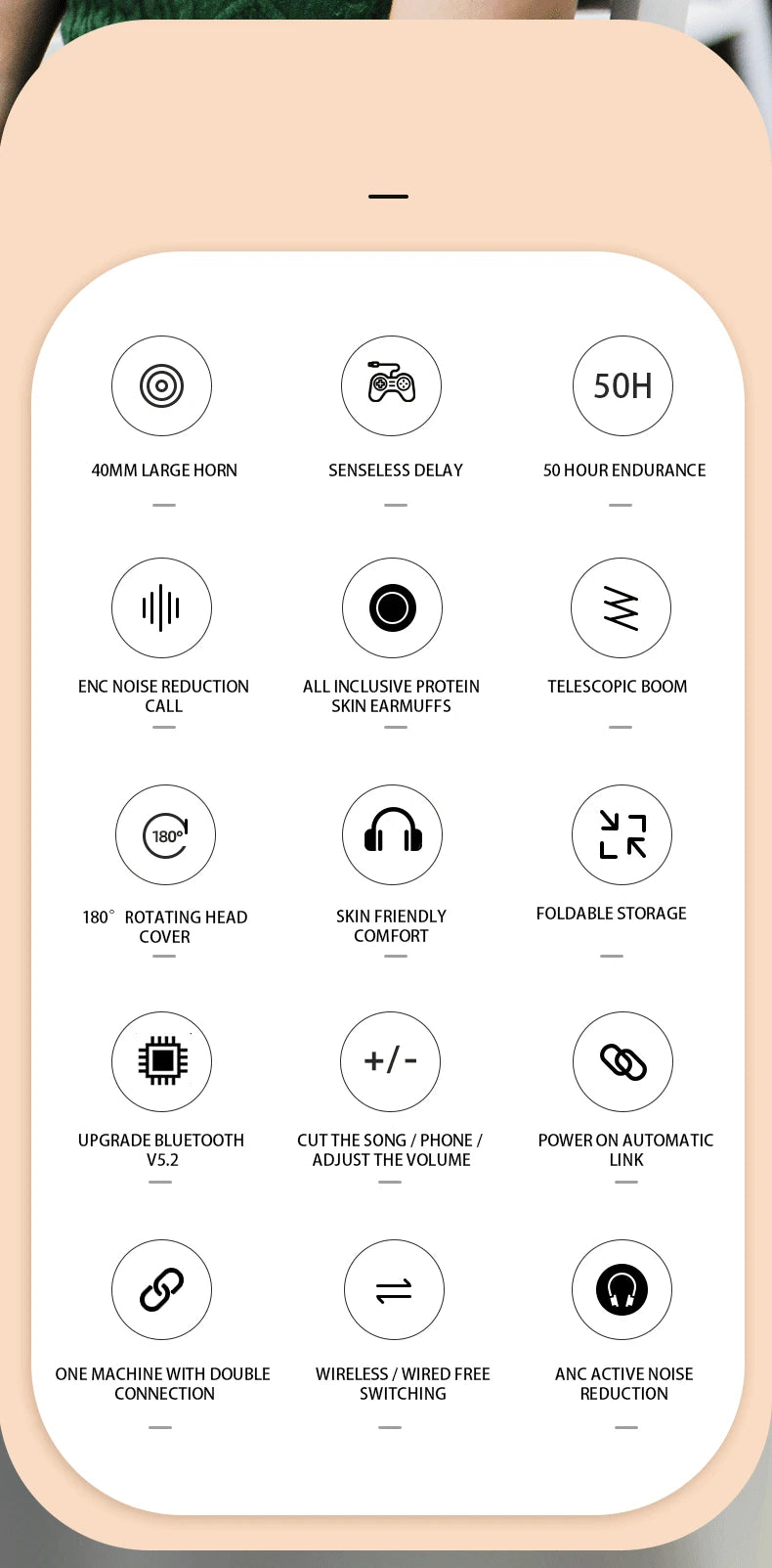 Girls Active Noise Cancelling Wireless Bluetooth Over-Ear Headphones, Memory Foam Ear Cups,100H Playtime,Kids Headset with Mic