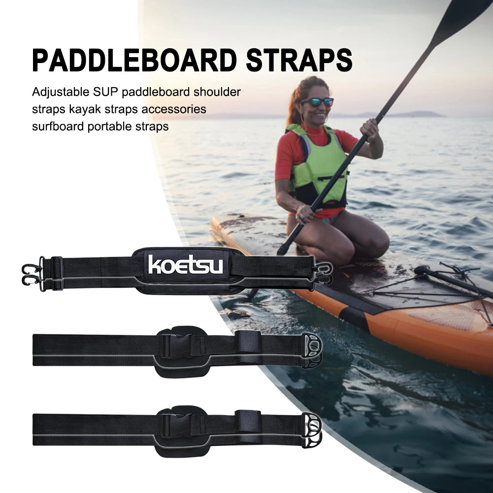 Adjustable Surfboard Shoulder Strap Carry Sling Stand Up Paddleboard Surf Board Surf Fins Paddle Wakeboard Surfing Kayak Tool
