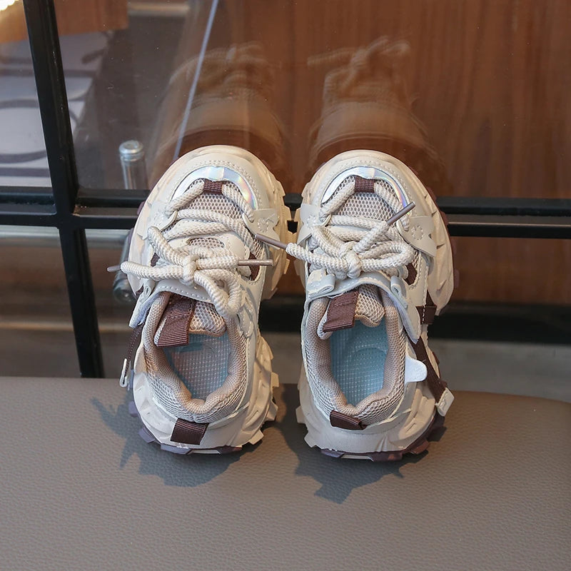 Children's Sports Shoes School New Girls Boys Causal Running Sneakers Non-slip Breathable Kids Fashion Basketball Shoes Platform