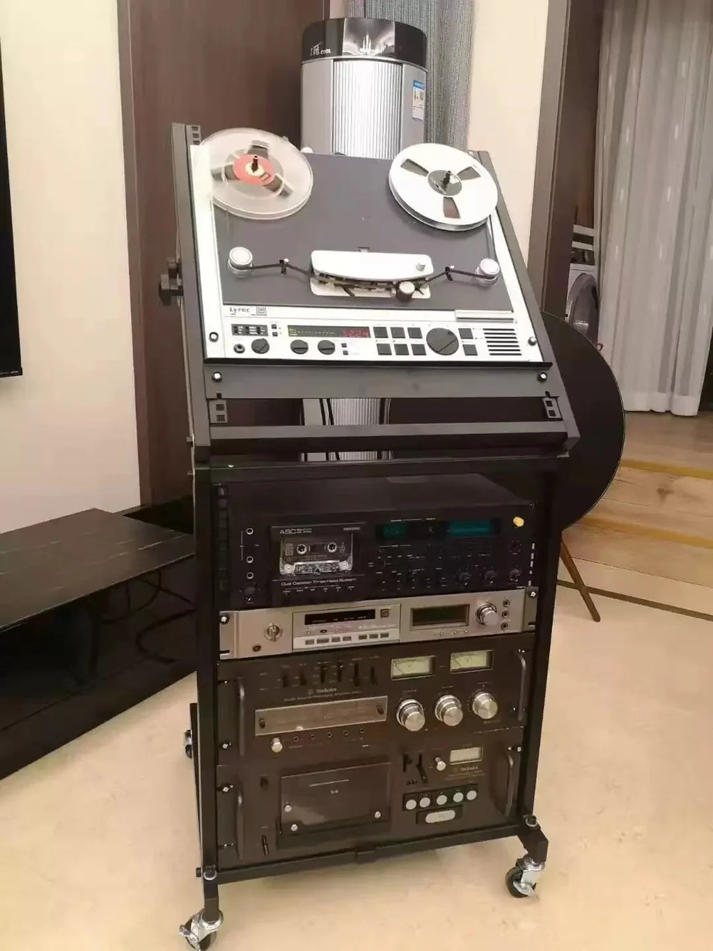 Professional DJ Equipment Mixer Stand Amplifier Stand Rack Roller Mobile Audio Device