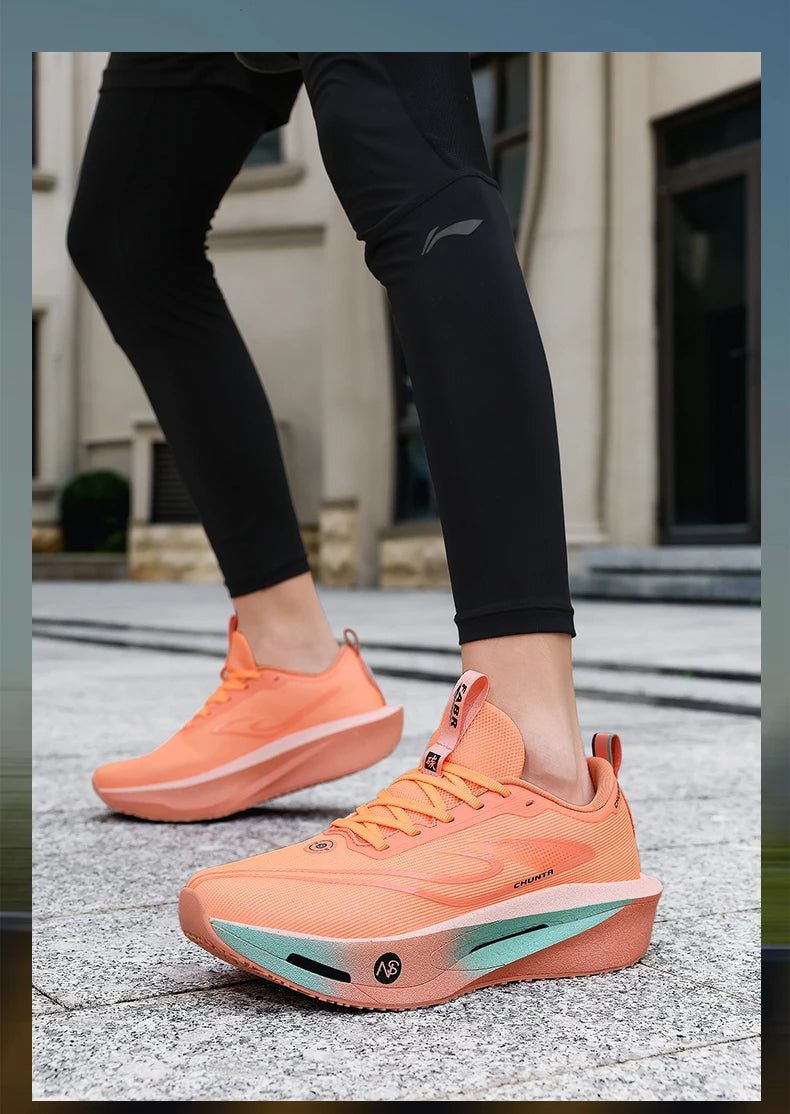  Running Shoes Men Carbon Plate Speciality Marathon Sports Breathable Lightweight Women's Comfortable Chunta Leisure Sneakers