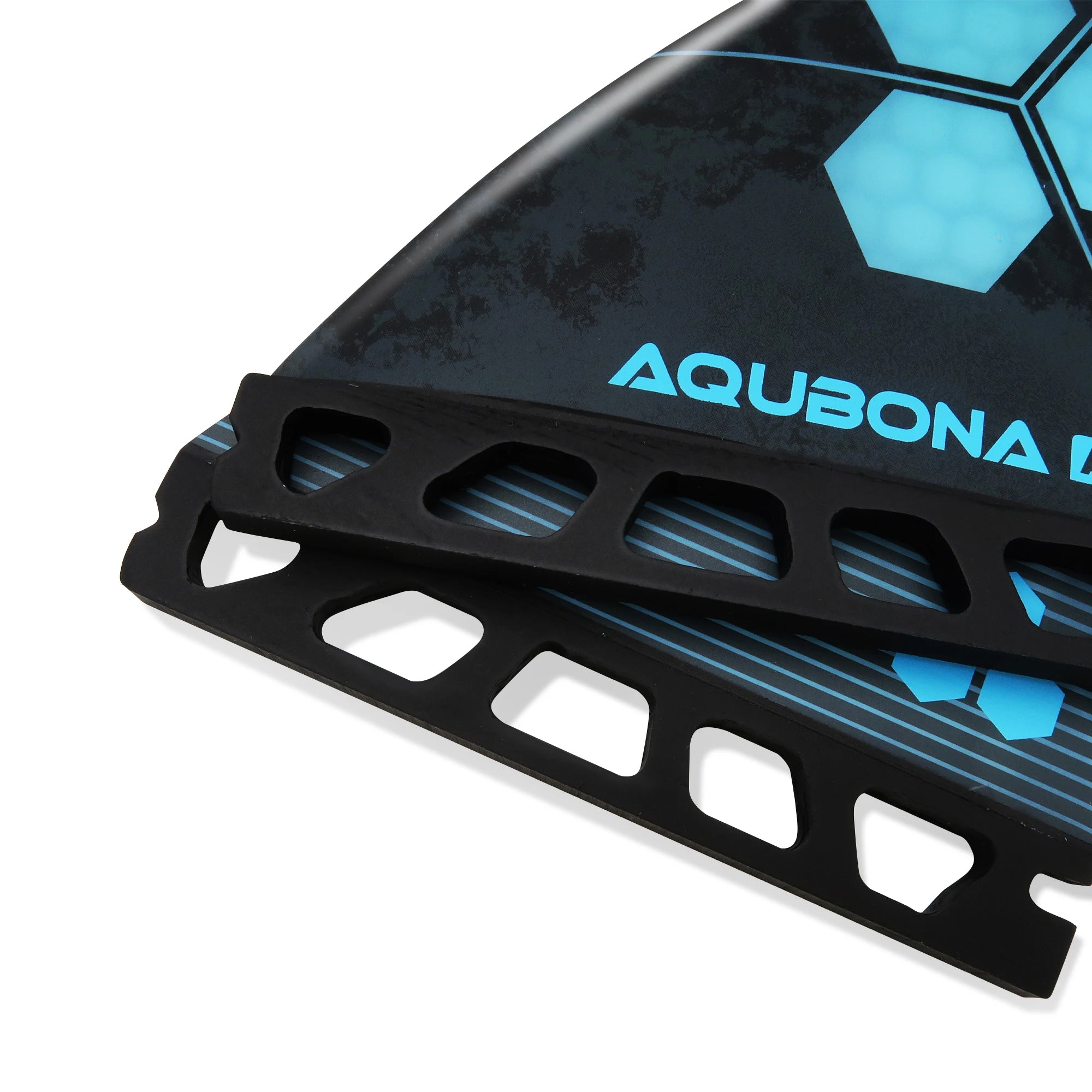 AQUBONA Fiberglass Honeycomb Surfboard Fin Thruster Surf Fin or Quad Set Single Tab or Dual Tab S/M/L Size With Key and Screws