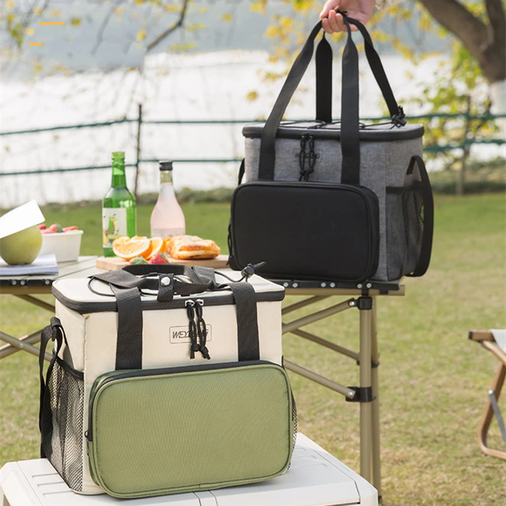 14L Portable Thermal Lunch Bag Food Box Durable Waterproof Cooler Ice Insulated Case Camping Oxford Dinner Backpacks Icebox