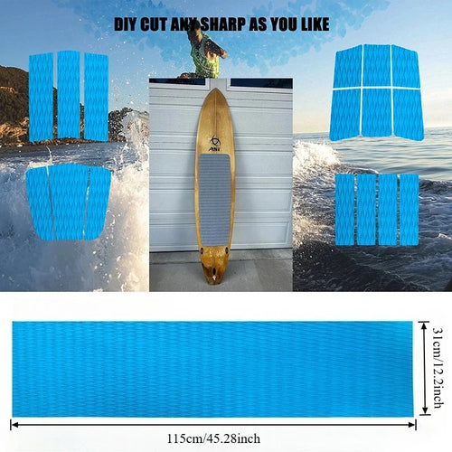 115*31cm Surfboard Traction Pads EVA Foam Non Slip Diamond Grip Mat Kayak Skateboard Skimboard Trimmable Sheet Motorboat Stair