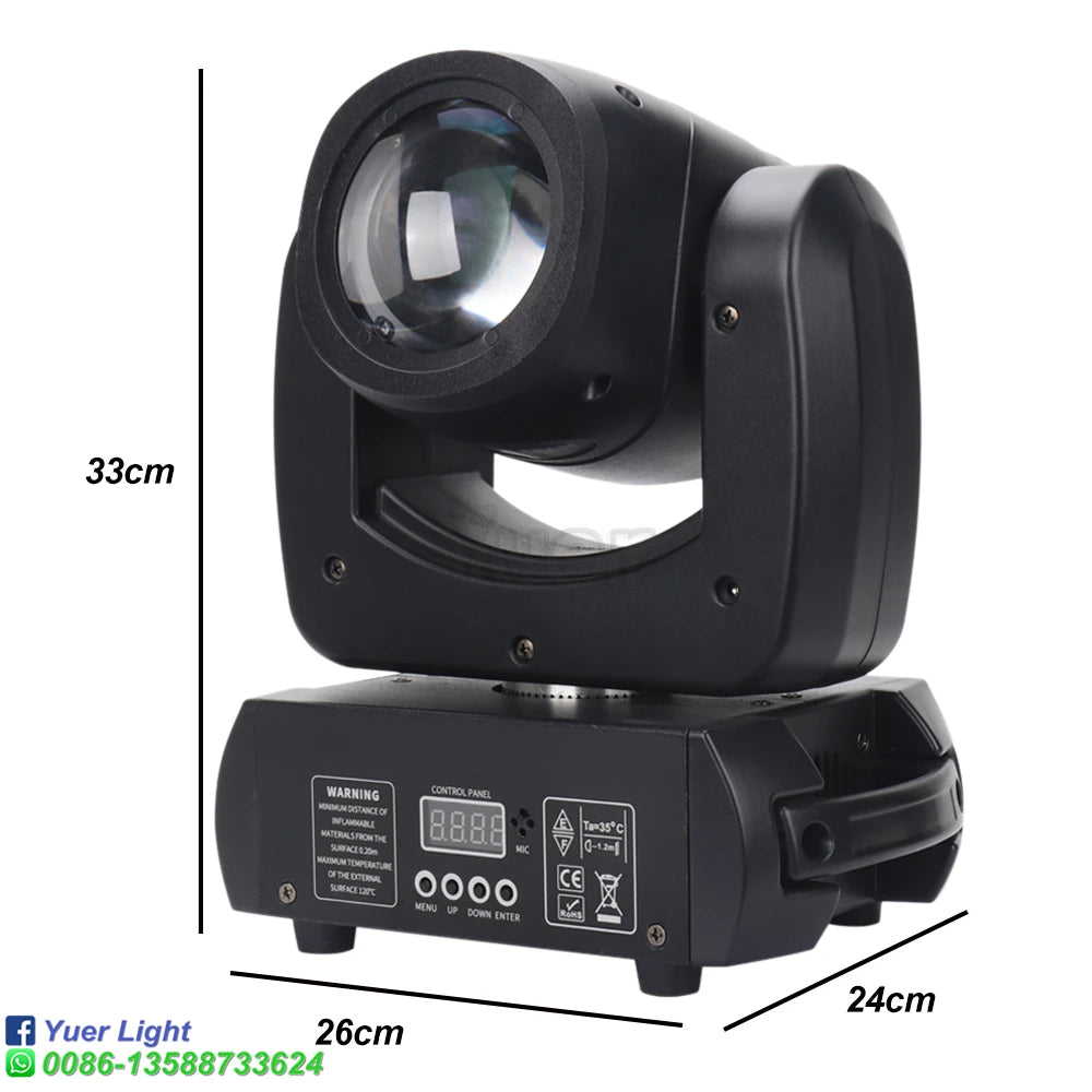 DJ Lighting Equipments 100W 18 Prisms Led Moving Head Light Mini Small Beam Spot Light For Disco KTV Stage Night Club Party