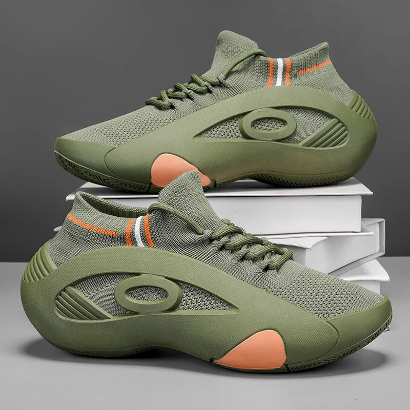 2025 New Men's Basketball Shoes Are Wear-resistant, Anti-slip, Casual Sports Shoes, Lightweight and Breathable Mesh Shoes