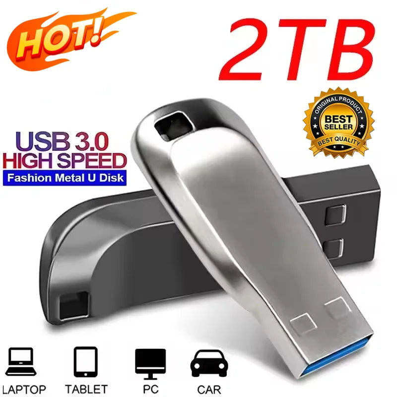 New Flash Drives 2TB Usb 3.0 Mini High Speed ​​Metal Pendrive 1TB 512GB Stick Drive Waterproof Memoria Storage U Disk 2026