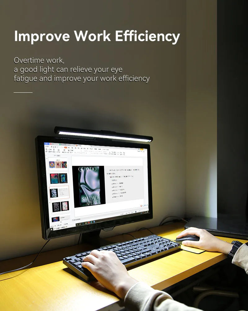 Pc Monitor Computer Desk Lamps For Dimming Led Lamp Magnetic Office Lights  Monitor Stepless Hanging Light Bar for Pc Screen RBG