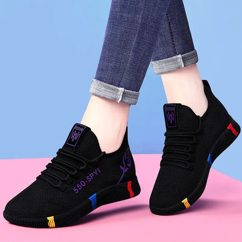 Shoes Sports casual  for Women Outdoor Tennis Shoes Lightweight Non-slip Breathable Sneakers Soft Walking Shoes Zapatillas Mujer