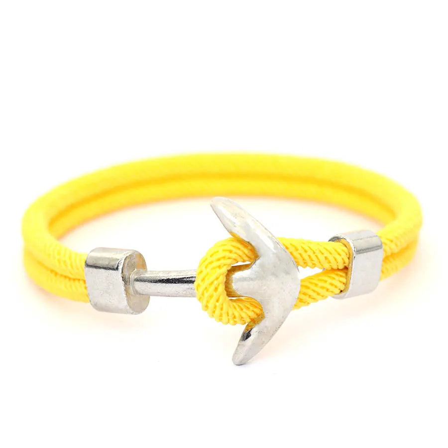 Marine Style 10 Color Anchor Bracelet For Men Grade A 4mm Cord Chain Braslet Nautical Surfing Braclet Beach Accessories Pulseria