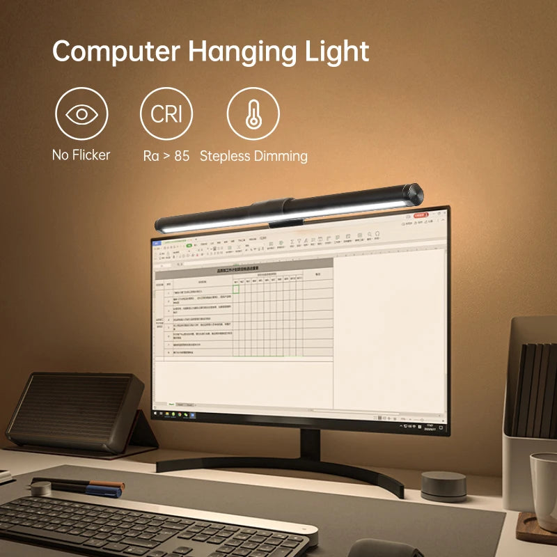 Pc Monitor Computer Desk Lamps For Dimming Led Lamp Magnetic Office Lights  Monitor Stepless Hanging Light Bar for Pc Screen RBG