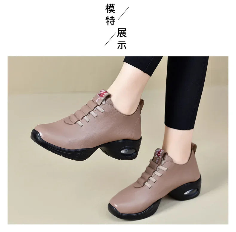 Dancing Shoes For Women Sports Feature Modern Dance Jazz Shoes Soft Outsole Breath Dance Shoes Female Waltz Sneakers