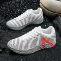 Sports and leisure shoes, men's shoes, marathon oversized air cushioned shoes, fly woven all season rubber, wear-resistant, anti