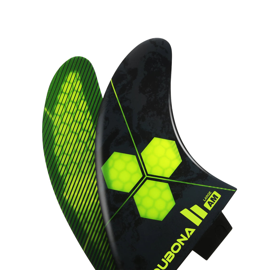 AQUBONA Fiberglass Honeycomb Surfboard Fin Thruster Surf Fin or Quad Set Single Tab or Dual Tab S/M/L Size With Key and Screws