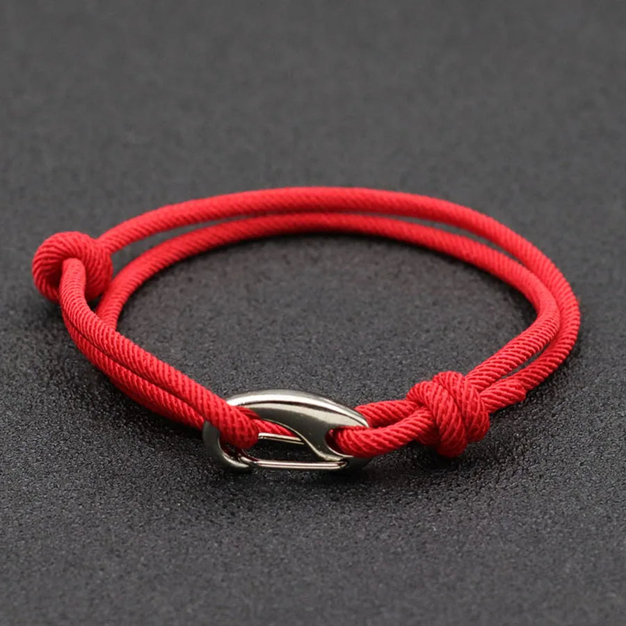 New Simple Style Double Layered Marine String Bracelet For Men Women Sliding Adjustable 3mm Thin Rope Nautical Braclet Pulseria