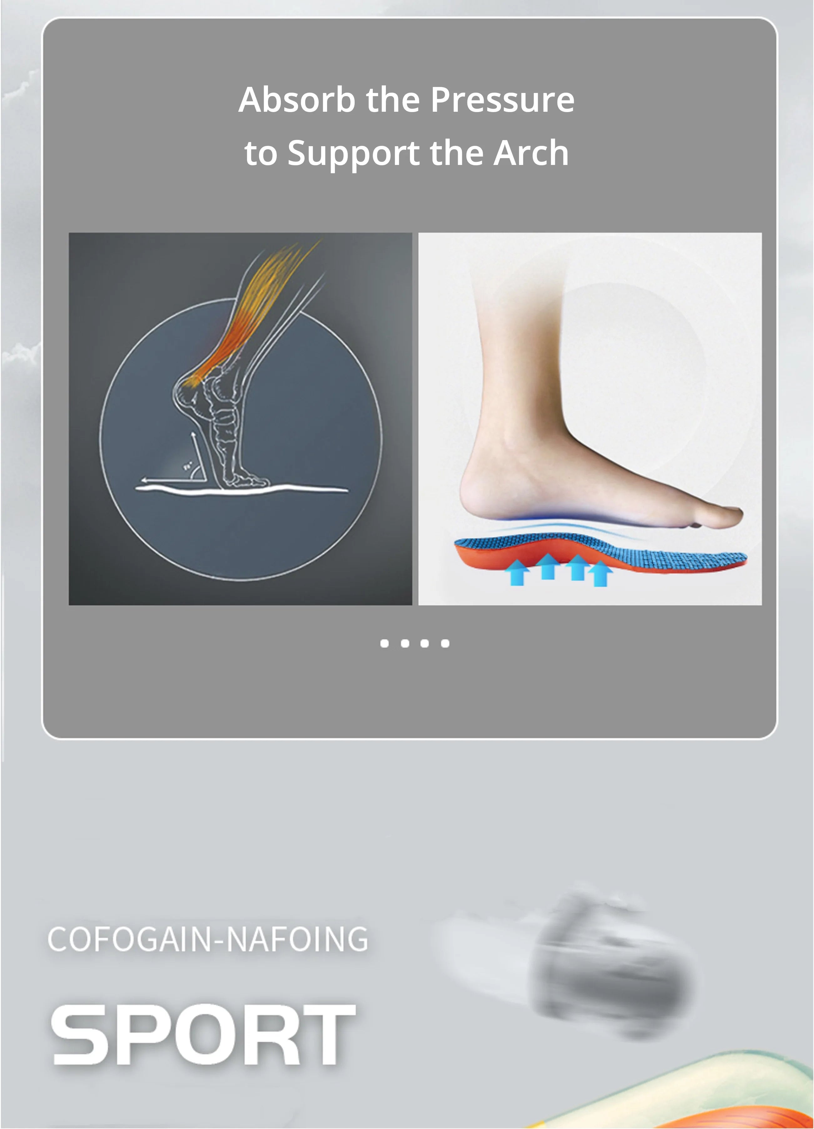 Sport Orthopedic Insoles for Feet Men Women EVA Breathable Shock Absorption Shoes Insole for Running Basketball Sport Care Pads