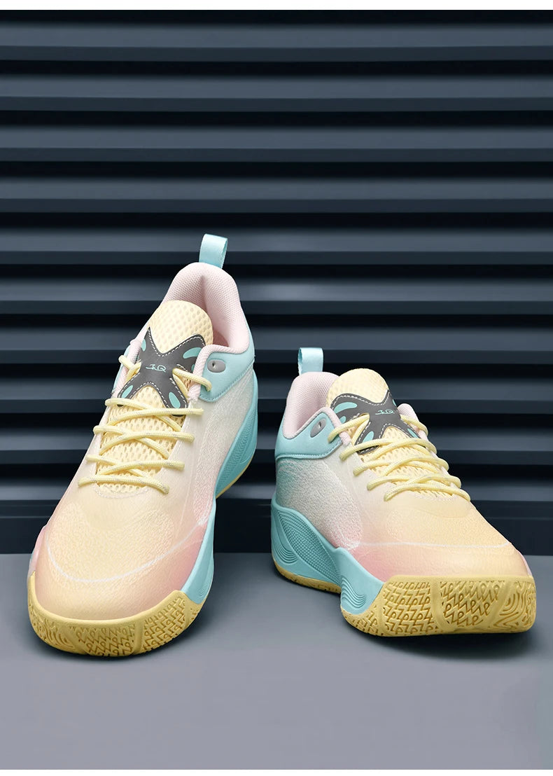 Men's Basketball Shoes Breathable Cushioning Non-Slip Wearable Runing Shoes Gym Training Athletic Basketball Sneakers for Women