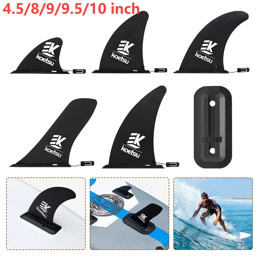 4.5/8/9/9.5/10Inch Surfboard Fin SUP Accessories Stand Up Paddle Board Slide-in Fin Detachable Surf Water Wave Fin Stablizer