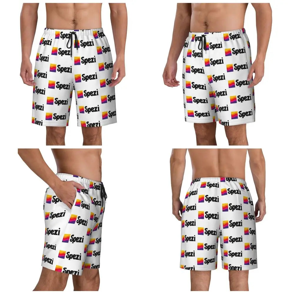 Male Board Shorts Paulaner Spezi Casual Beach Trunks Germany Soda Drink Sports Fitness High Quality Plus Size Beach Short Pants