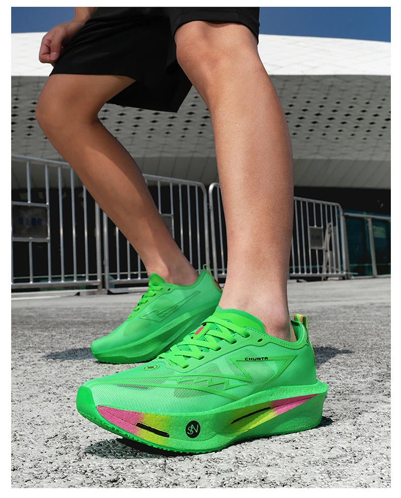 Running Shoes Carbon Board Speciality Marathon Men Sports Breathable Lightweight Women's Comfortable Nonskid Chunta Sneakers