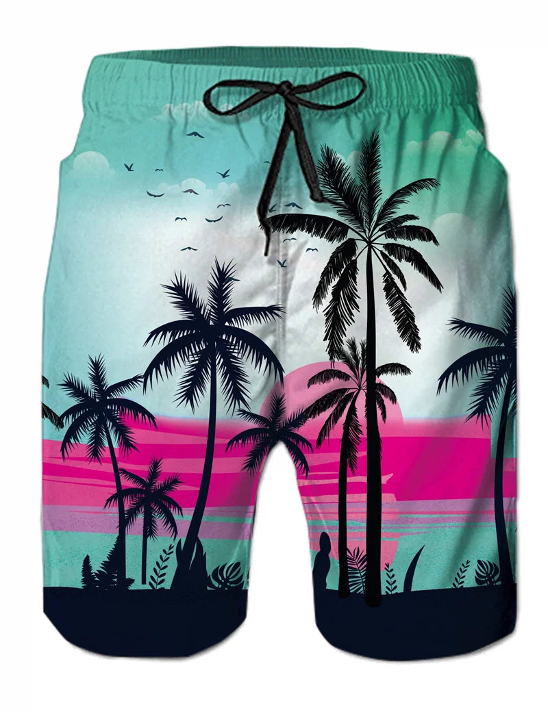 Funny Animal Dinosaur Beach Shorts Pants Men 3D Printing Surfing Board Shorts Summer Hawaii Swimsuit Swim Trunks Cool Ice Shorts