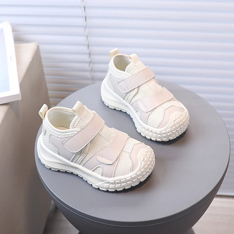 Kids Casual Shoes Soild Color Versatile Boys Girls Tennis Shoes Breathable 2025 Autumn New Children Running Shoes Soft Comfort